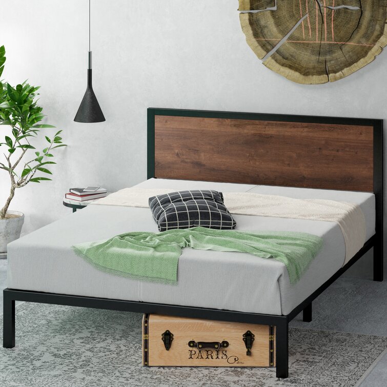 Full size bed frame deals with headboard wayfair